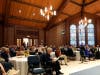 Over 170 people gathered around 20 round tables in the sanctuary for special worship service, catered lunch and program for the 150th anniversary on Sept. 22