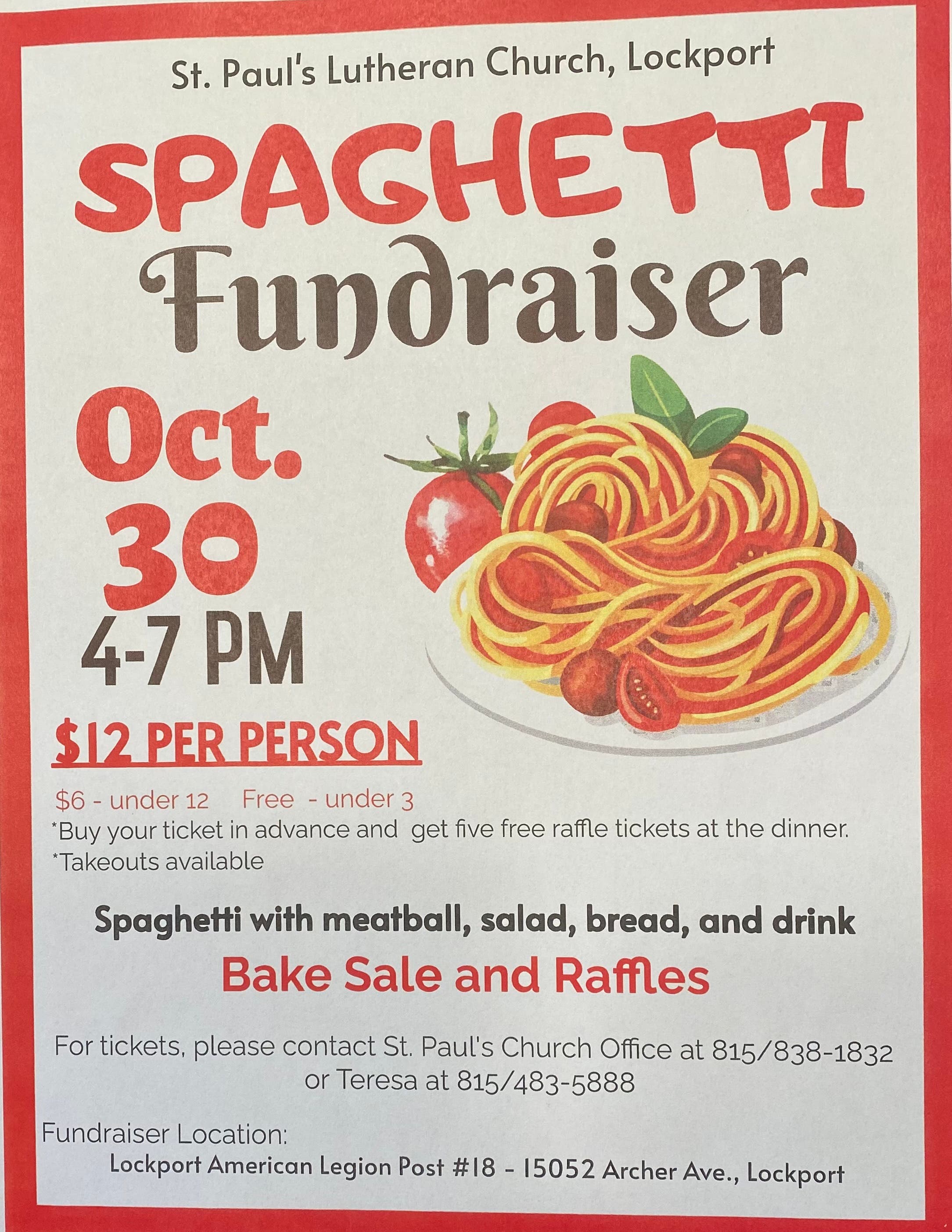 Spaghetti Fundraiser