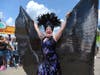 A parade participant in the Mermaid Parade down Boardwalk in Coney Island, Saturday, June 22, 2019.
