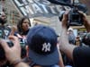 Chivona Renee Newsone co-founder Team Black Lives Matter Greater New York speaks at the rally, Jun 7, 2020, Times Square, NYC.