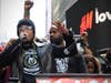 Nick Cannon speaks at the Black Lives Matter Greater New York Rally, Jun 7, 2020, Times Square, NYC.  