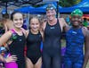 The girls mixed-age relay placed first and broke a team record