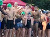 The Riptide swimmers cheered as they began warm ups