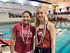 Senior Dolphins team members Beatrice Olderog and Kayleigh Surichaqui