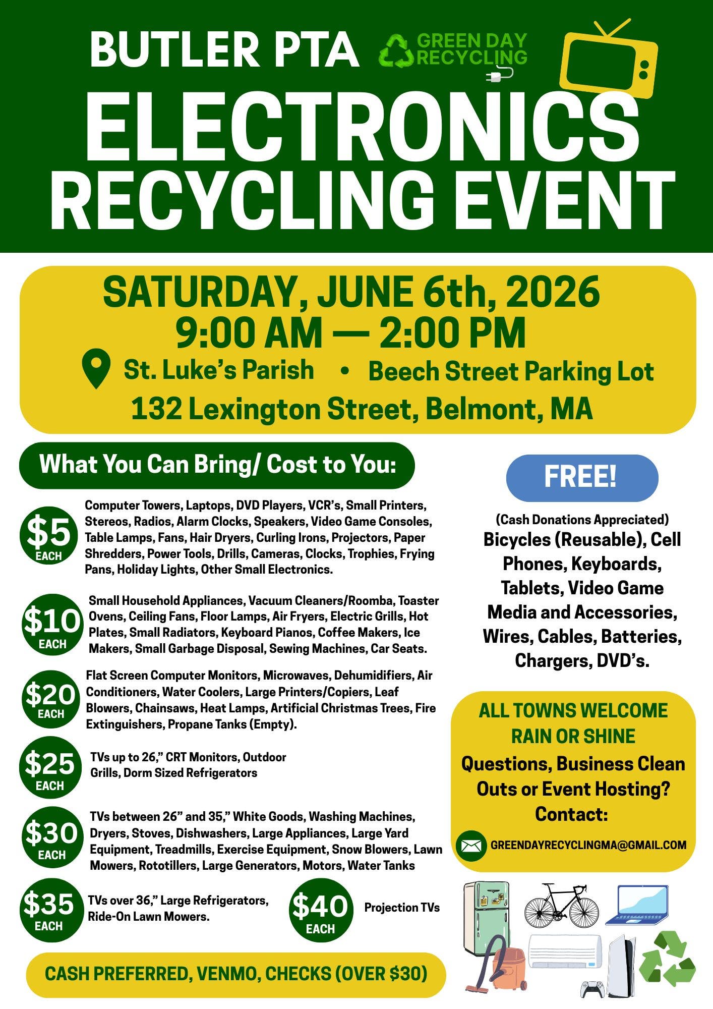 Belmont Electronics Recycling Event ♻️