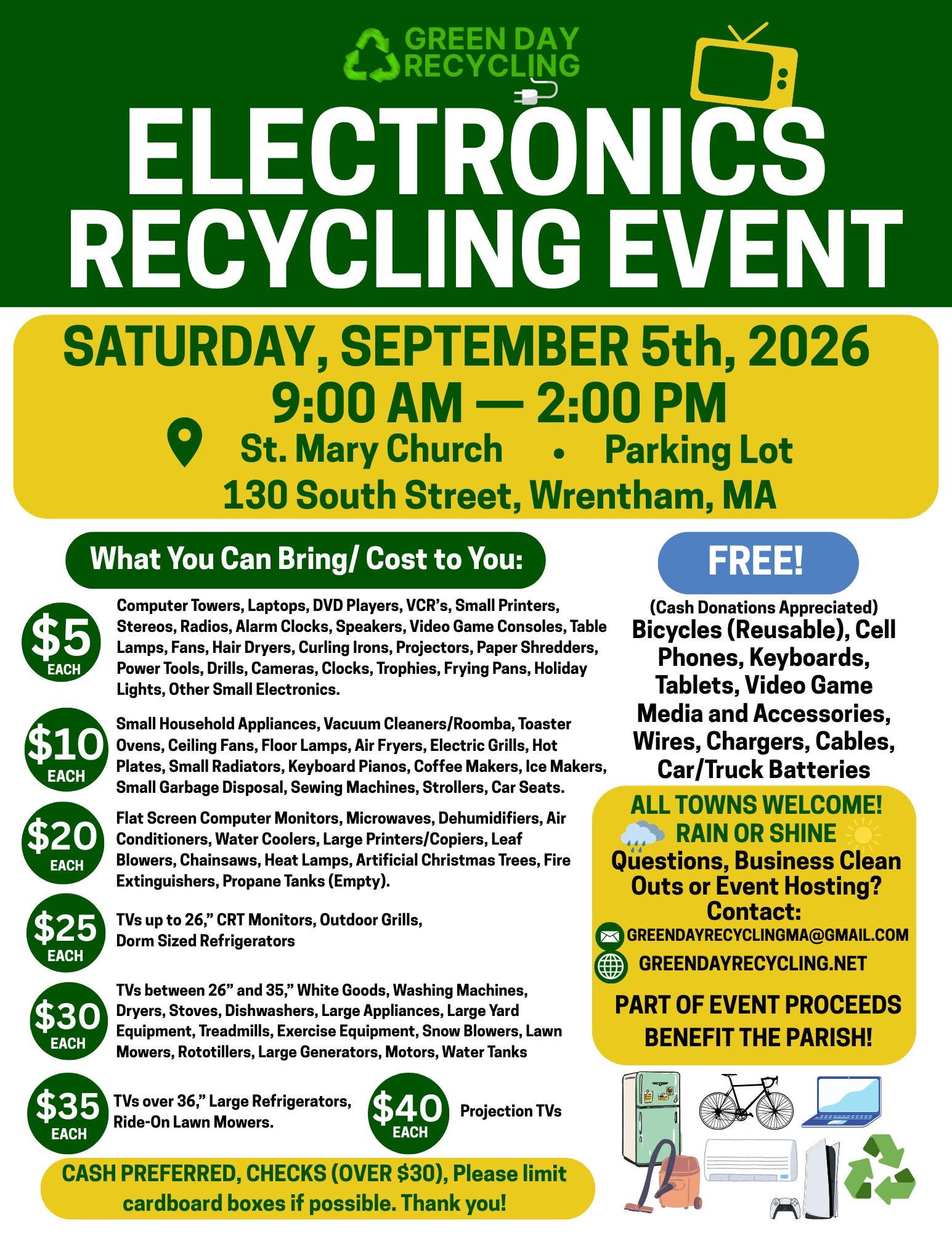 Wrentham Electronics Recycling Event ♻️