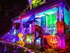 Brightly decorated Halloween decorations by Chicago-based Light Up Your Holidays