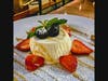 Panna Cotta: Vanilla bean custard topped with a caramelized crust.