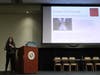 Dr. Jill McCraken, the first among many speakers, giving her presentation on language, paradigms, amd reality in relation to human trafficking.