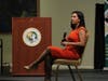 Daniela Carrion explained and discussed the different laws and policies on human trafficking.