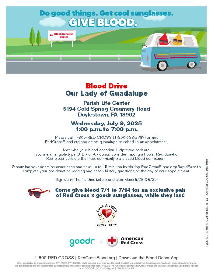 Blood Drive - Red Cross/Our Lady of Guadalupe Parish