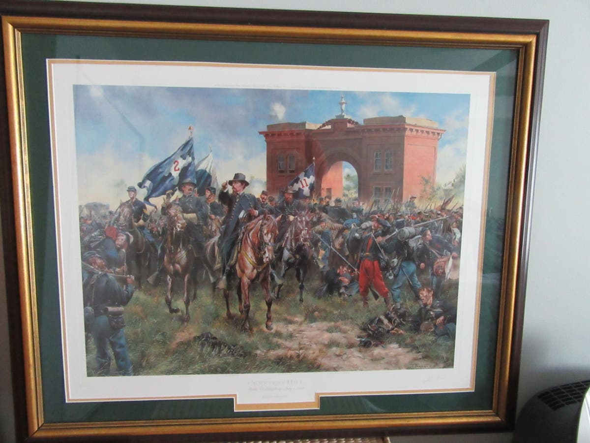 Limited Edition Civil War Art Print Farmed Cemetary Hill by Don