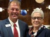 Freedoms Foundation President David Harmer and Chapter Member of the Year Molly Wehrenberg.