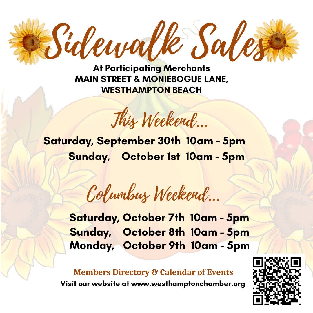 Westhampton-Hampton Bays Events Calendar for October 9, 2023 -  Westhampton-Hampton Bays, NY Patch