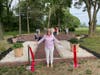Biederman welcomes everyone into the labyrinth