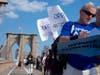 The march took place across the Brooklyn Bridge.