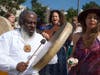 Golden Drum founder, Manuel Rufino, plays the drum.