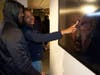 Visitors viewed James Stanford’s “Budding Buddha.” 