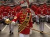 The U.S. Marines Drum and Bugle Corps played music down the parade.