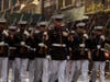 The U.S. Marines marched on the parade route.