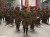 A group of veterans dressed as World War I soldiers marched down the parade. The NYC parade began in 1919 for U.S. troops returning from WWI.