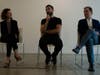 Bitta Mostofi, left, commissioner of the NYC Mayor’s Office of Immigrant Affairs, Ahmad Joudeh, center, and Roozbeh Kaboly, right, the Dutch journalist who made the International Emmy award-winning documentary about Joudeh, held a Q&A session.
