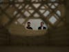 Ahmad Joudeh, left, and Roozbeh Kaboly, right, talked about how their partnership helped Joudeh find a second life away from the Syrian War. They talked about the struggles Joudeh faces as a refugee in Holland.
