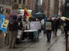 Protestors demonstrated outside the building hosting the China Conference: United States in Manhattan, New York. 