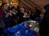 The donated items on the table were for survivors of human trafficking. Items included feminine products, new undergarments, socks and baby wipes.