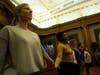 Dancers performed before the event inside Brooklyn Borough Hall to pay tribute to victims of human trafficking. The dancers were from left to right, Marisa Mazzeo, LaWanda Hopkins, Ashlé Dawson, Jose Rincón and Natasha Ayala.