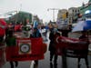 On Main Street, Flushing, dozens of Chinese flags lined both sides of the street as marchers who were part of the Chinese New Year parade advocated for human rights for Uyghurs under the rule of the Chinese communist government in Xinjiang, China.