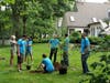 DCVA volunteers and Berwyn residence working together to create a residential riparian buffer. 