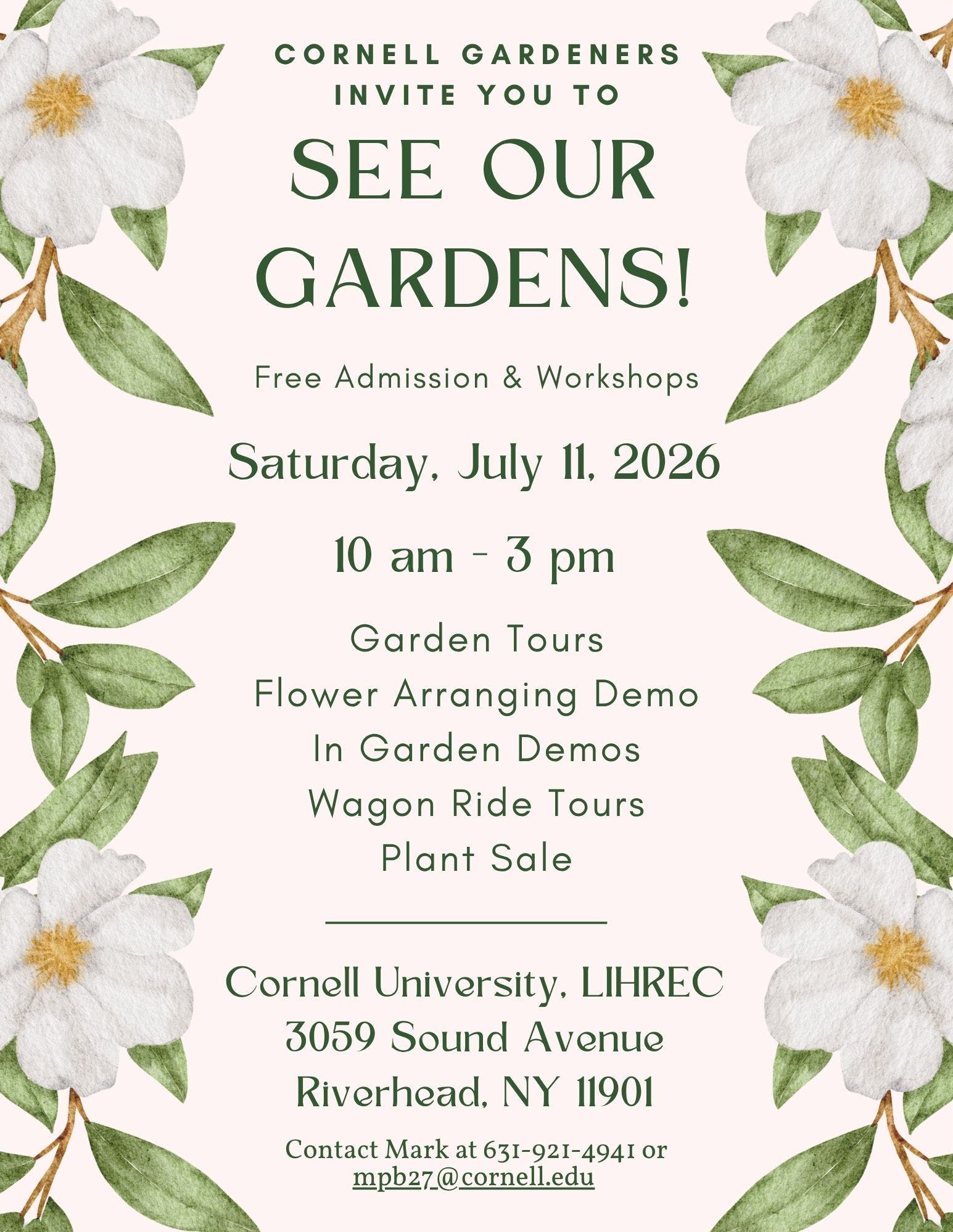 Cornell Gardens Open House