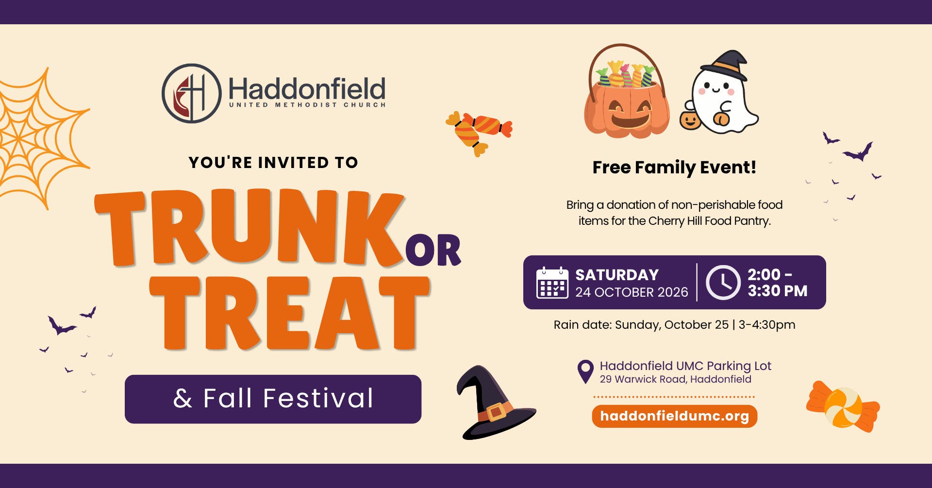 Free Community Trunk or Treat & Fall Festival in Haddonfield