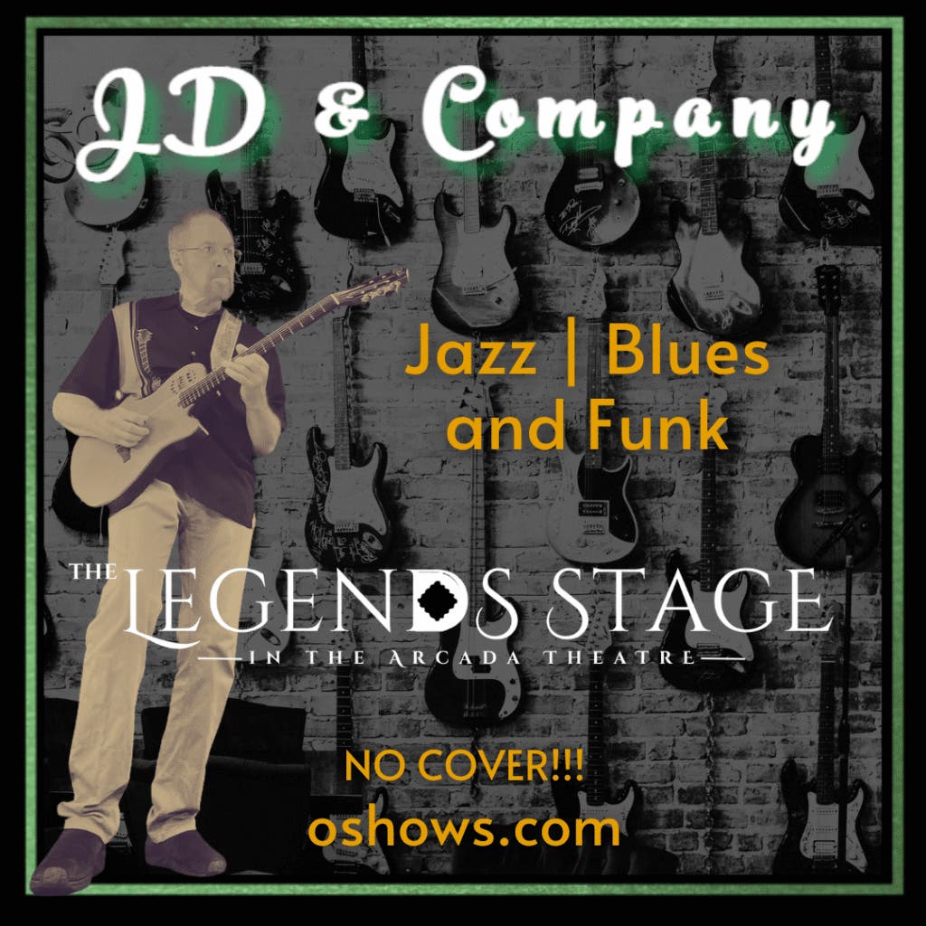 The Legends Stage in the Arcada Theatre: Live Jazz, Blues, & Funk with JD & Company