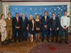 (From Left to right) Meir Klifi-Amir,  Malcolm Hoenlein, Gila Klifi-Amir, Peter Weintraub, Melinda Lowell Paltrow, Arthur Stark