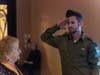 Holocaust survivor Tova Feldman; and Staff Sergeant (Res.) Yadin, at the Dec. 8. FIDF North Texas Chapter Launch Celebration. 