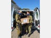 IDF soldiers receiving hygiene kits from FIDF. 