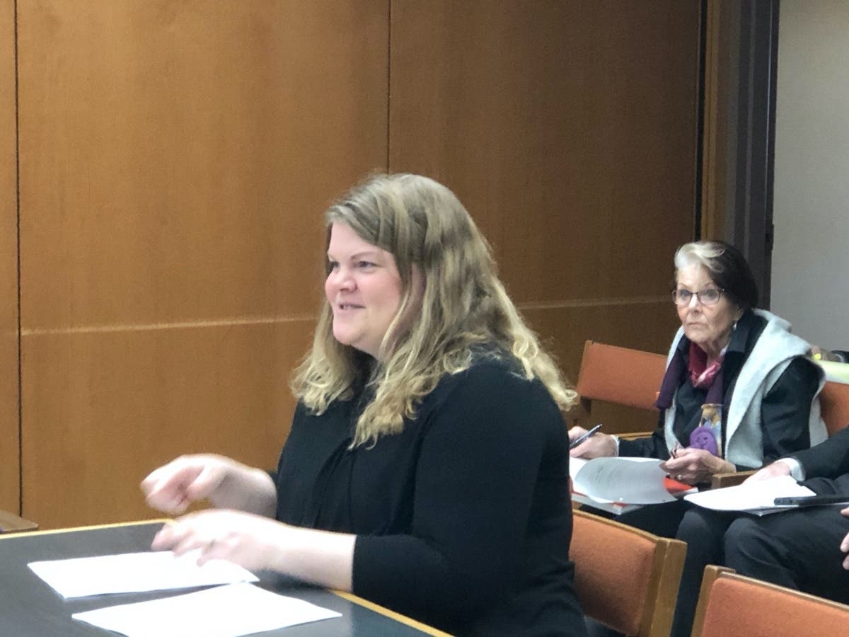 State Rep. Amanda Bouldin, D-Manchester testifies about her bill that would create a commission to study creating a citizens review board to examine police-involved shootings.