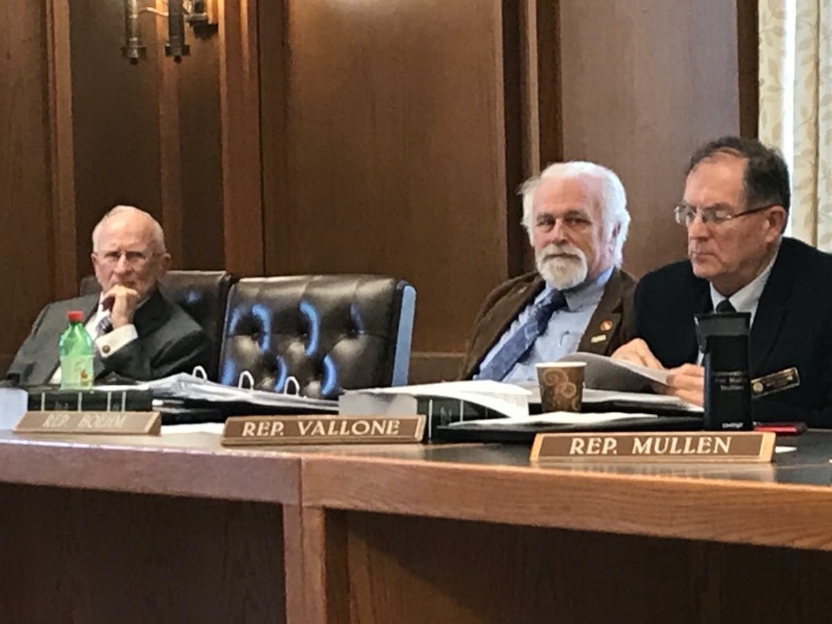 House Education Committee members Reps. Robert Elliott, R-Salem, Ralph Boehm, R-Litchfield, and Mark Vallone, D-Epping, listen to testimony Jan. 29 on bills before the committee as lawmakers wrap up the first month of the 2020 session.