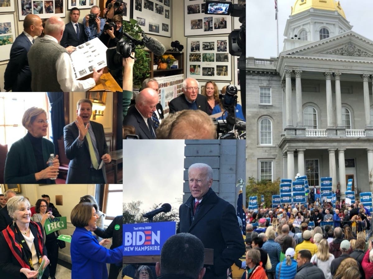 Photos from the Statehouse for signups during New Hampshire's first-in-the-nation presidential primary. 