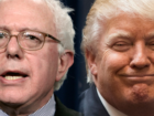 Georgetown University screen shot Sen. Bernie Sanders and President Donald Trump