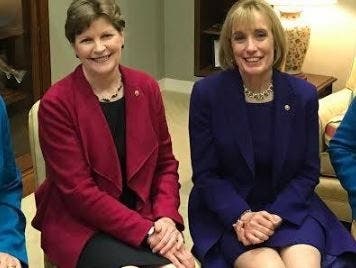 U.S. Sens. Jeanne Shaheen, left, and Maggie Hassan, both Democrats.