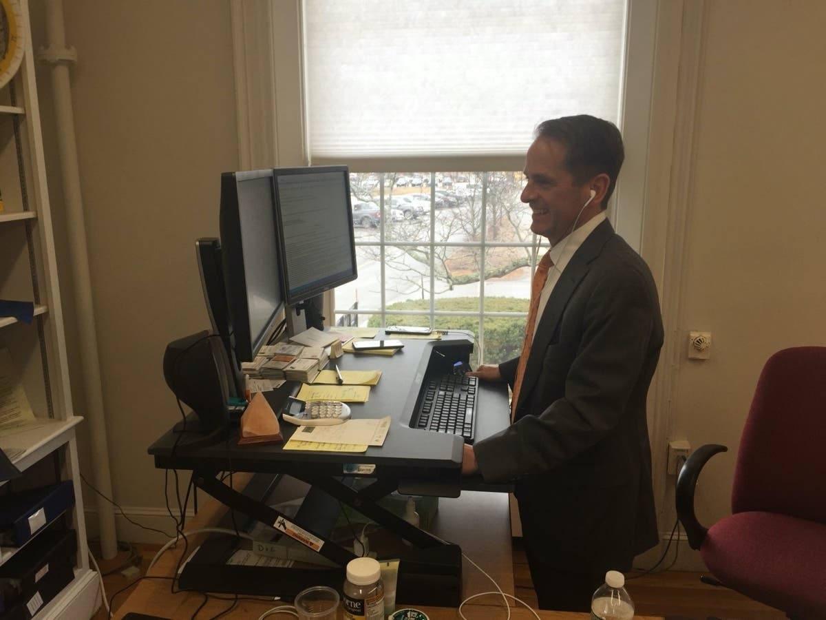 Education Commissioner Frank Edelblut is pictured responding by phone to a reporters question in this file photo.