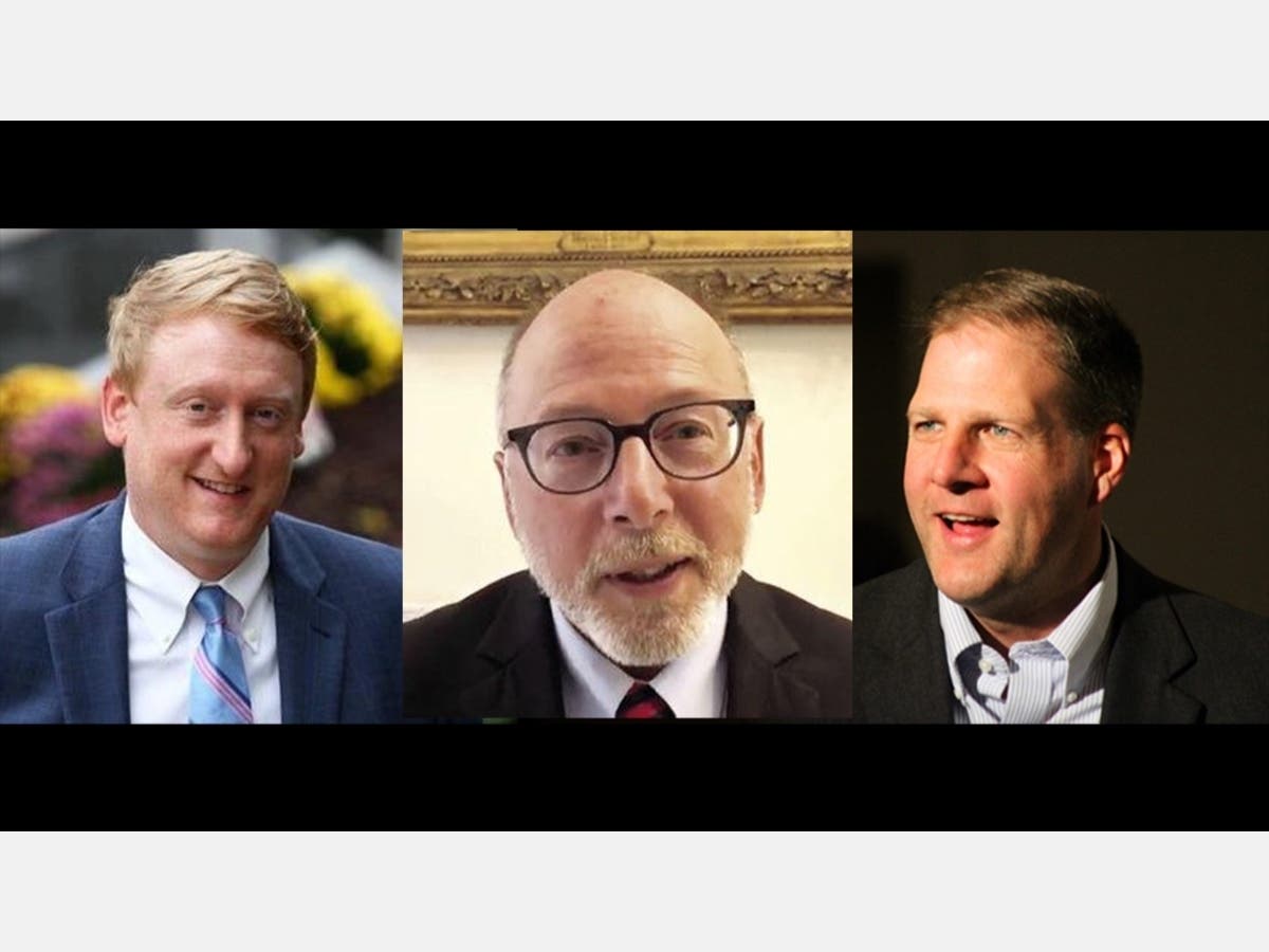 From left, state Sen. Dan Feltes, Executive Councilor Andru Volinsky and Gov. Chris Sununu.