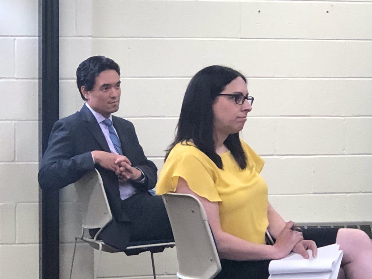 Health and Human Services Commissioner Lori Shibinette and Dr. Ben Chan are pictured Aug. 25 at Gov. Chris Sununu's press conference in Concord.