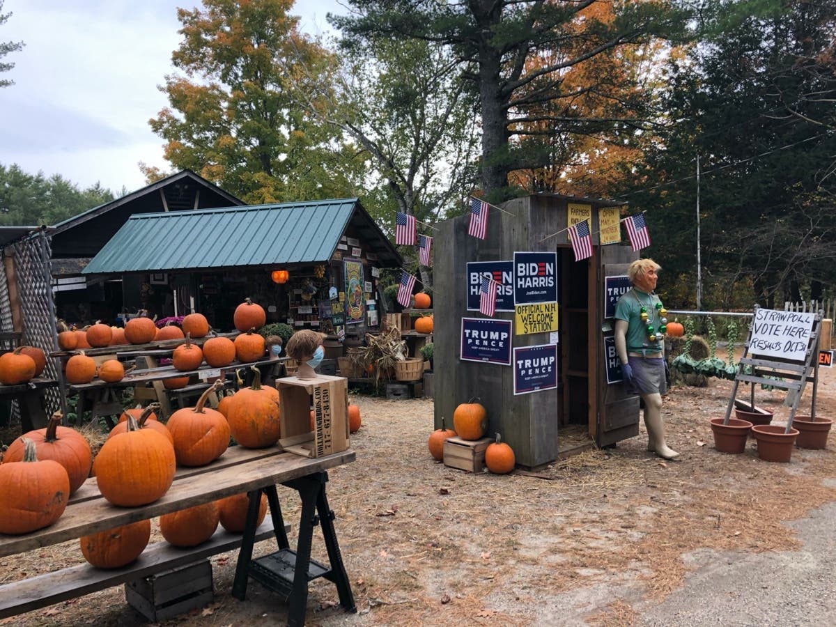Owens Truck Farm Stand on Route 175 in Ashland is holding a straw poll in an outhouse again this year.
