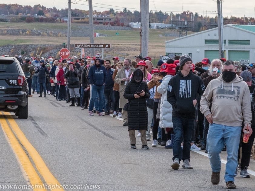 Thousands of people attended the Trump-Pence reelection rally in Londonderry on Oct. 25. 