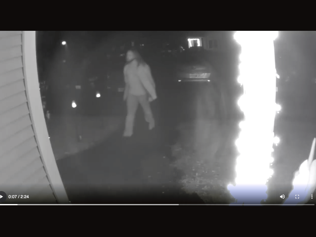 Image from Attorney General's presentation
 
David Donovan captured on a neighbor's Ring video camera on the night he was shot to death.