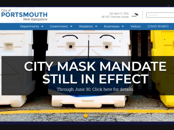 Portsmouth's website is clear that its mask mandate remains in effect.